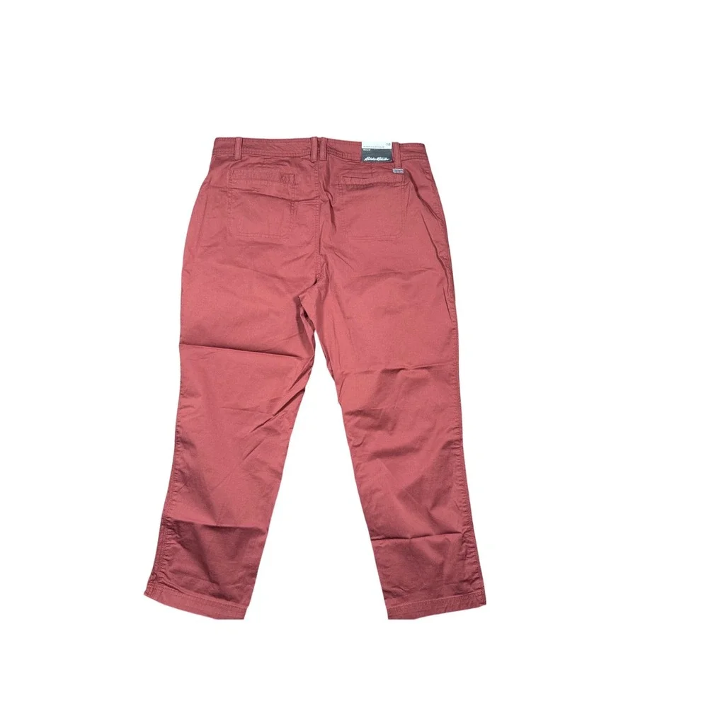 Eddie Bauer Womens Size 18‎ Cropped Chino Pants Casual Crop Red Pink